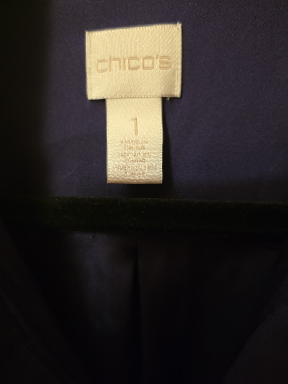 Chico's Women's Jacket in Deep Purple